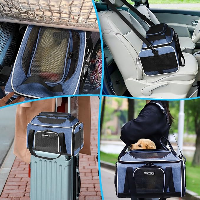 Petskd Top-Expandable Pet Carrier 17x12x8.5 Inches JetBlue Allegiant Spirit - Image 8