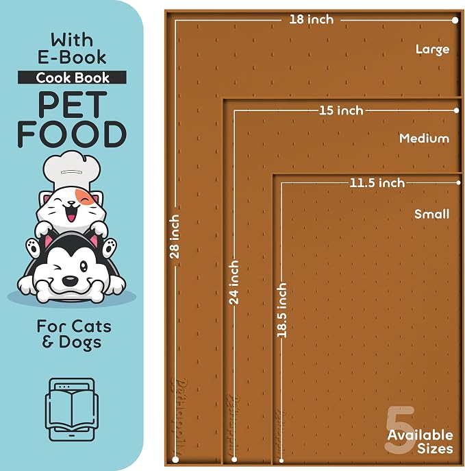 Dog Food Mat - Raised Edges Dogs Mat - Image 2
