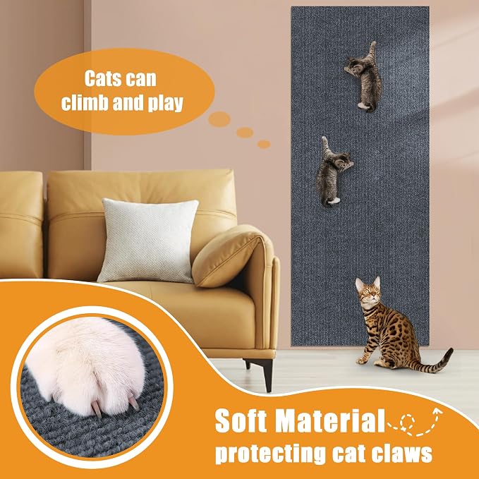 cat Scratching mat Self-Adhesive, Trimmable Furniture Protector - Image 4