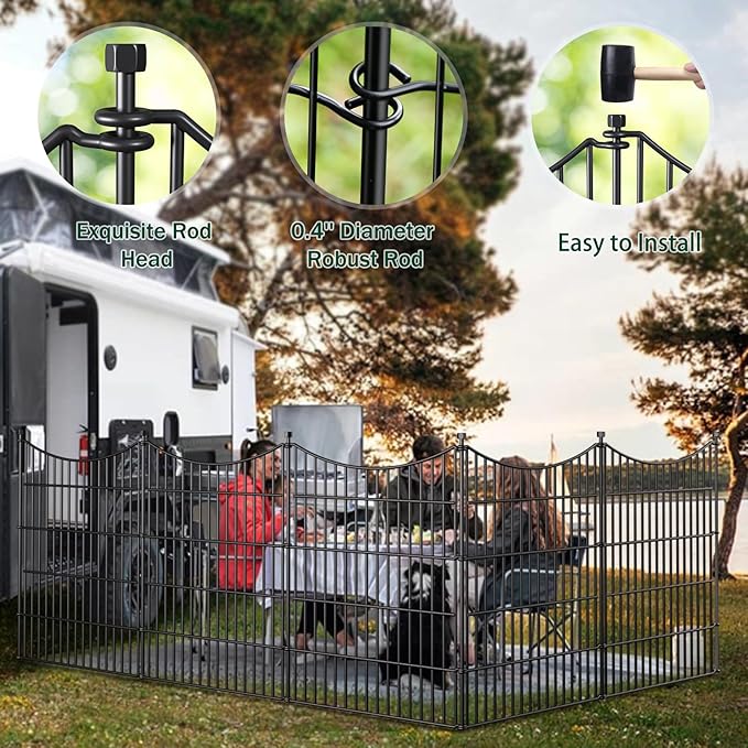 10 Panels No Dig Dog Fence Outdoor - Image 5