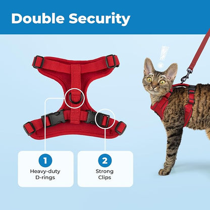Voyager Escape-Proof Step-in Lock Cat Harness & 5ft Neoprene-Handle Leash Set - Image 5