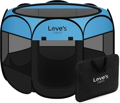 Love's cabin Pet Puppy Dog Playpen, Medium Dog Tent Crates Cage Indoor/Outdoor by Lovescabin