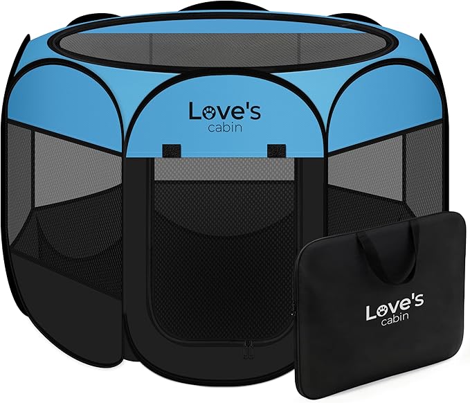 Love's cabin Pet Puppy Dog Playpen, Large Dog Tent Crates Cage Indoor/Outdoor by Lovescabin