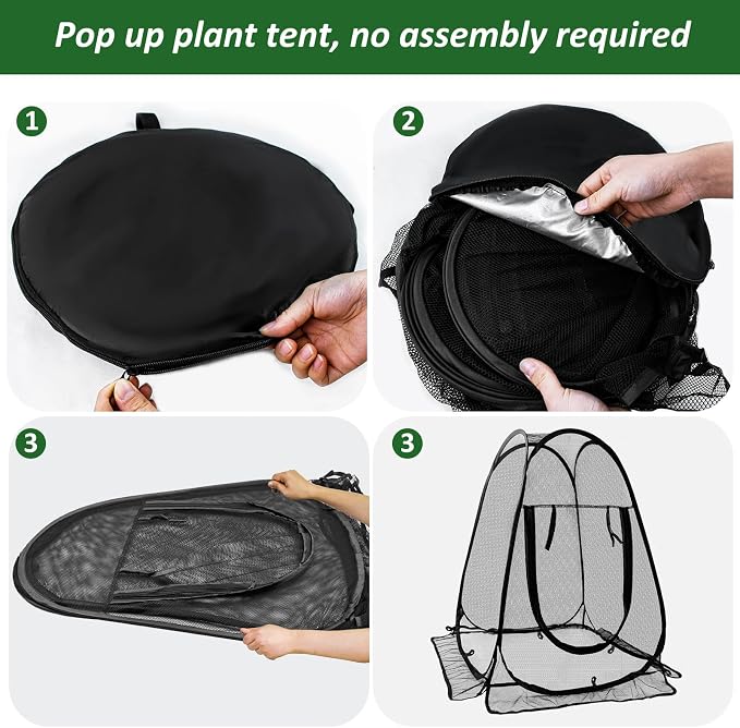 Pop Up Mesh Plant Protectors from Animals, Large Plant Netting Guard Cover - Image 7