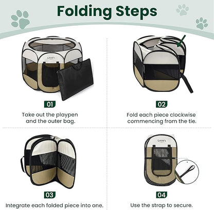 Love's cabin Pet Puppy Dog Playpen, Small Dog Tent Crates Cage Indoor/Outdoor - Image 8
