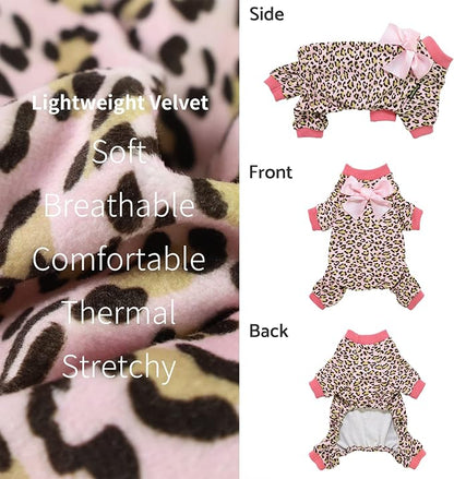 Fitwarm Leopard Dog Pajamas, Fleece Dog Clothes - Image 5