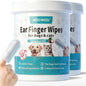 Ear Cleaner Finger Wipes 120 Counts, Dog Ear Cleaner, Grooming Kit Care by MEDUWEDU