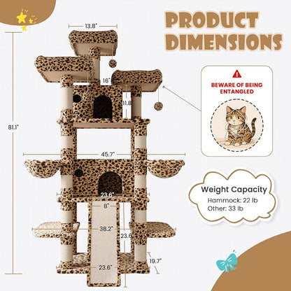 SHA CERLIN 81 Inches Extra Large Cat Tree - Image 8