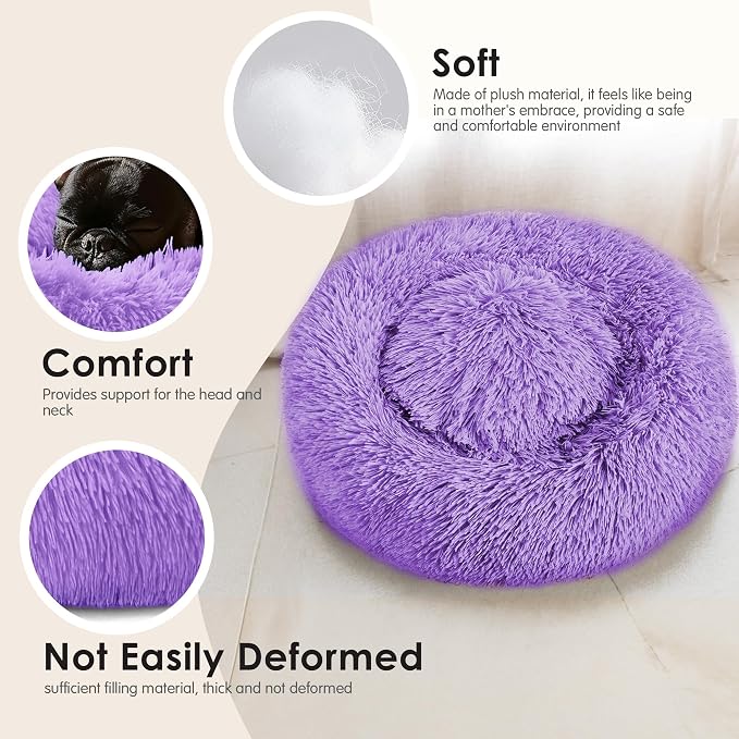 Extra Large Dog Beds, 36 Inch Human Dog Anxiety Relief Comfort Bed, - Image 4