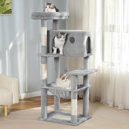 54" Cat Tree with Big Hammock 21x17” XL Cat Tower with Scratching Posts - Image 7