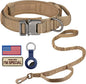 DAGANXI Tactical Dog Collar Leash Set, Adjustable Military Training Nylon Dog by DAGANXI