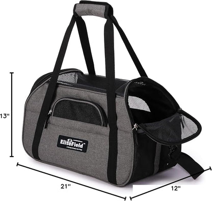 EliteField Soft Pet Carrier Soft Sided Dog Puppy Cat Carrier Travel Bag - Image 9