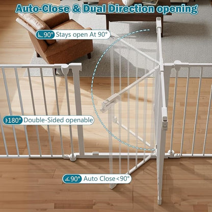 Mumeasy 80" Extra Wide Baby Gate - Image 9