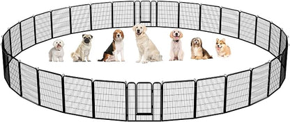 Yaheetech Dog Playpen Outdoor, 40 inch 32 Panels Dog Pen Indoor Heavy Duty by Yaheetech