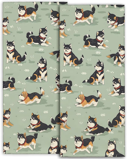 Cute Shiba Inu Hand Towels by amepay