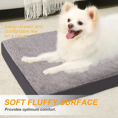 KSIIA Orthopedic Crate Bed: Deluxe Plush Washable Dog Bed - Image 3