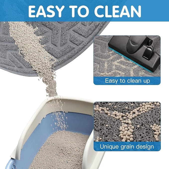 UPSKY Cat Litter Mat, Litter Trapping Mat Soft on Kitty Paws, Large Litter Box - Image 4