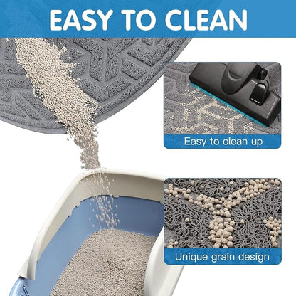 UPSKY Cat Litter Mat, Litter Trapping Mat Soft on Kitty Paws, Large Litter Box - Image 4