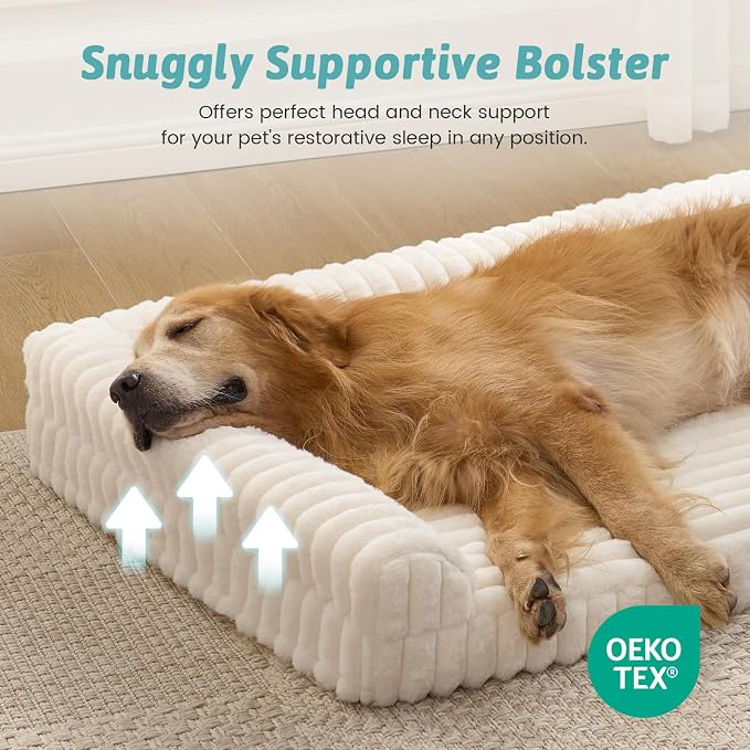 Cute Dog Bed, Faux Rabbit Fur Orthopedic Foam Dog Bed - Image 7