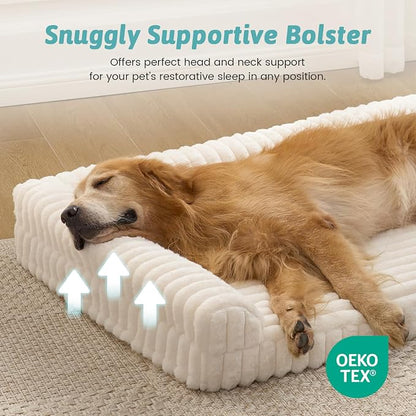 Cute Dog Bed, Faux Rabbit Fur Orthopedic Foam Dog Bed - Image 7