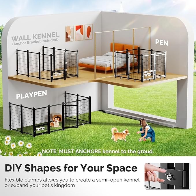 Sino Luban 2PCS Outdoor Dog Kennel Outside Run - Image 7