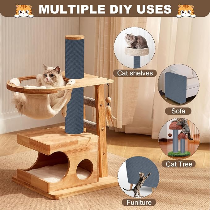 Cat Scratch Furniture Protector, 78.7"x15.8" Cat Scratching Mat, Trimmable - Image 5