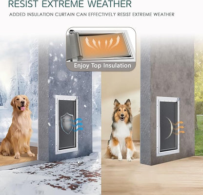 XL Pet Door for Wall Dog Door, 3-Flap XLarge Doggie Door for Exterior Wall - Image 4