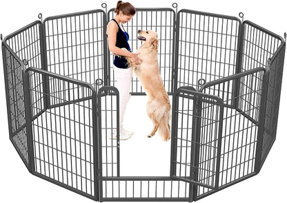 Dog Playpen Outdoor, 40 inch 10 Panels Heavy Duty Dog Fence by Jhsomdr
