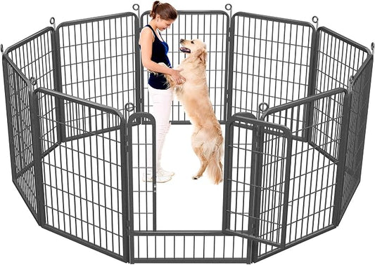 Dog Playpen Outdoor, 40 inch 10 Panels Heavy Duty Dog Fence by Jhsomdr