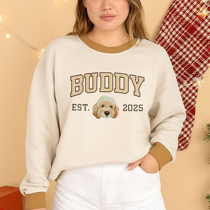 NAZENTI Personalized Dog Sweatshirt, Custom Photo Shirts, Dog Embroidered Shirt - Image 3