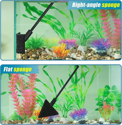 AQUANEAT Small Fish Tank Cleaner, Aquarium Cleaning Tools, 3 in 1 Glass Cleaner - Image 4