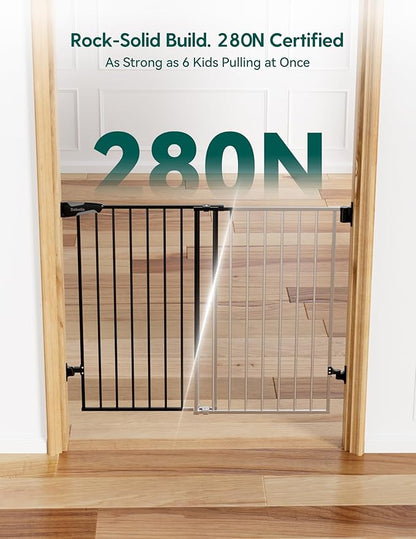 Babelio Baby Gate for Stairs, Kitchen & Doorways, No Bottom Bar| Easy Install| - Image 4
