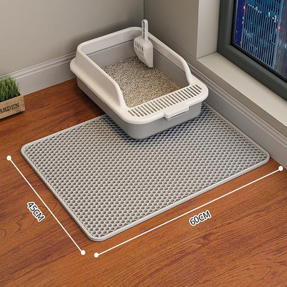 HCY&WLD 2-Pack Cat Litter Mat, Double Layer Honeycomb Waterproof Urine Proof - Image 7