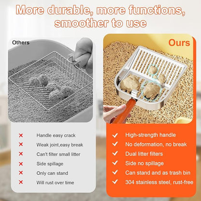 Stainless Steel Cat Litter Scoop - Image 3