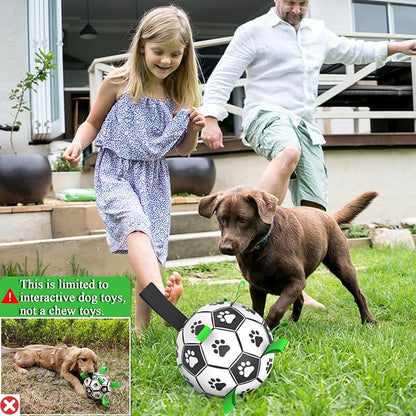 Dog Soccer Ball Toys with Straps, Puppy Birthday Gifts, Dogs Tug Toy, Water Toy - Image 6