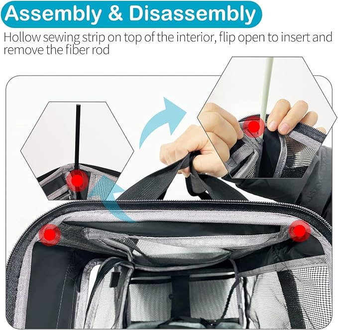 TSA Approved Pet Carrier for Small Cats Dogs, Travel Bag - Image 7