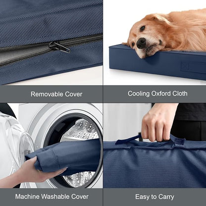 Outdoor Large Washable Dog Bed, Orthopedic Egg Crate Foam Dog Crate Mat - Image 6
