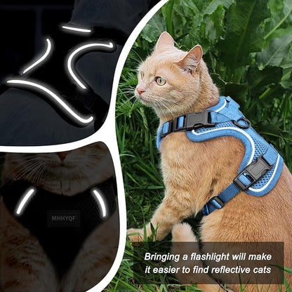 Cat Harness and Leash Set for Walking Escape Proof, Improved Four Place - Image 2