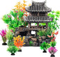 CousDUoBe 9Pcs Resin Castle Decorations Set，Realistic Fish Tank Castle by CousDUoBeAquariumfishtankdecoration