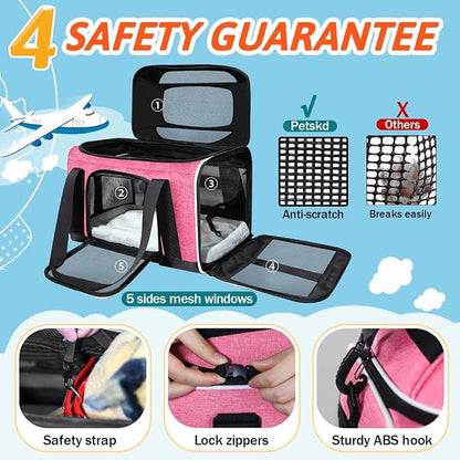 Petskd Top-Expandable Pet Carrier 18x13x9.5 Inches Southwest Airline Approved - Image 5