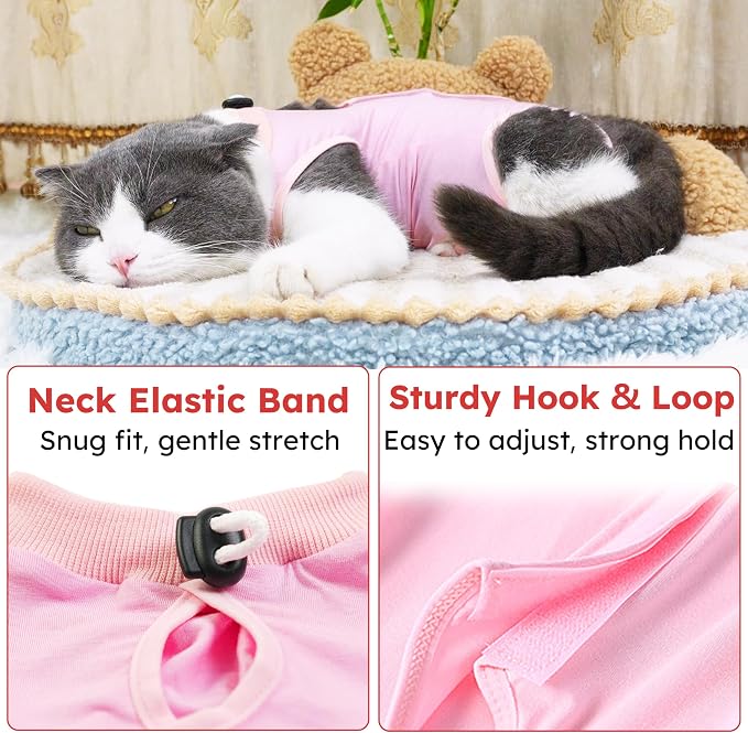 Cat Recovery Suit After Surgery, Breathable Cat Surgery Recovery Suit - Image 4