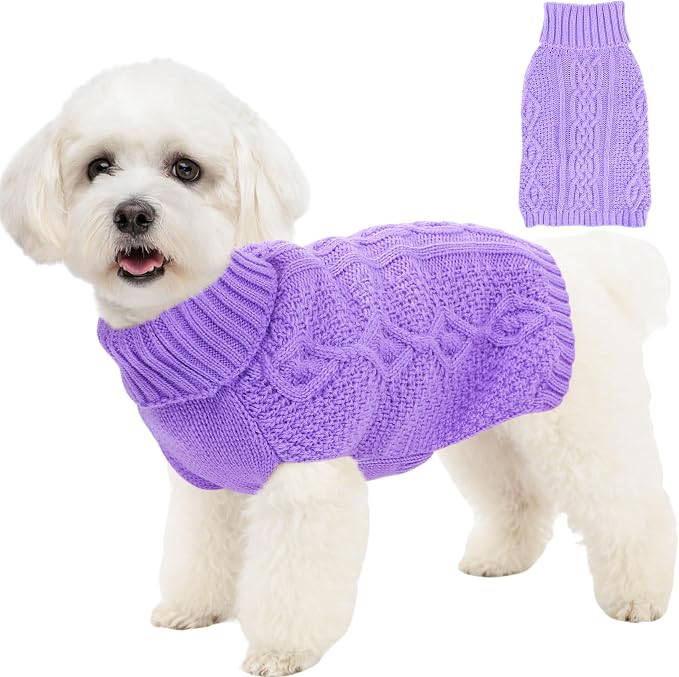 Dog Sweaters for Small Dogs Knit Puppy Sweater Fall Winter Dog Clothes Warm by Puppishy