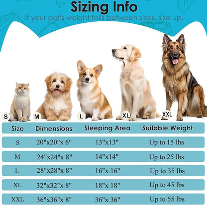 28in Large Dog Bed, Medium Size Dog and Cats, Calming Donut Bed - Image 2