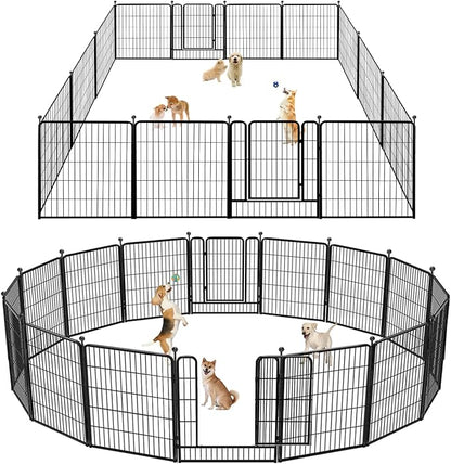 Dog Playpen 32 inch 20 Panels Indoor Outdoor Dog Pen by Jhsomdr