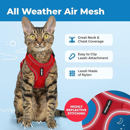 Voyager Escape-Proof Step-in Lock Cat Harness & 5ft Neoprene-Handle Leash Set - Image 3