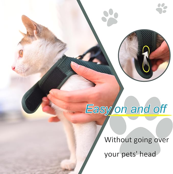 Kitty Harness and Leash for Walking Escape Proof Breathable Mesh Fabric - Image 6