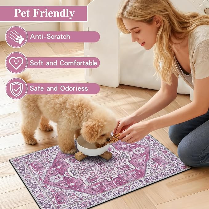 famibay Dog Food Mat, Absorbent Cat Dog Mats - Image 5