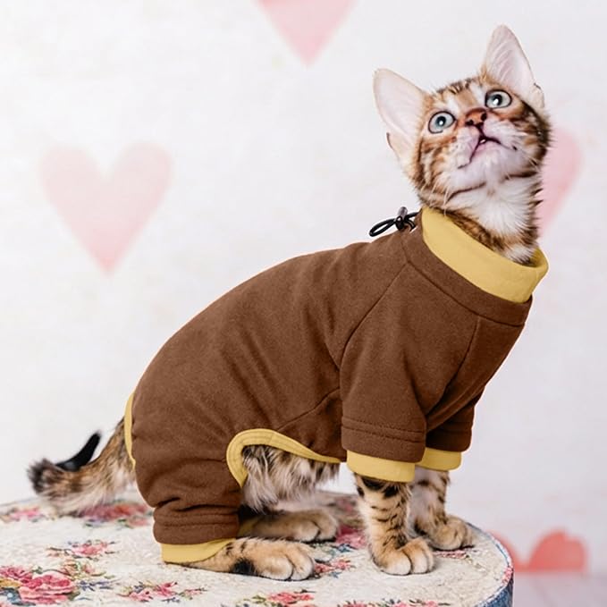 PUMYPOREITY Cat Recovery Suit, Stops Wound Licking After Surgery, Sticky Hair - Image 7