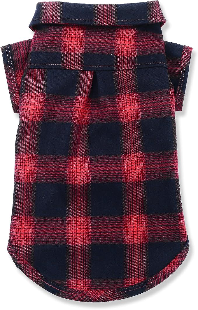 Koneseve Dog Shirt Pet Plaid Clothes T-Shirt Sweater Matching Breathable - Image 2
