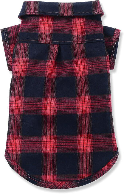 Koneseve Dog Shirt Pet Plaid Clothes T-Shirt Sweater Matching Breathable - Image 2
